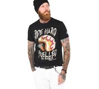 Joe Browns Male Biker Helmet Print Crew Neck Tee, Regular, Black, UK S