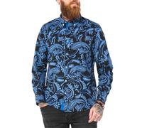 Joe Browns Male Blue Paisley Print Long Sleeve Shirt, Regular, Blue, UK S