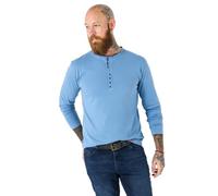 Joe Browns Male Crew Neck Henley Top, Regular, Blue, UK S