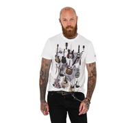 Joe Browns Male Guitar Graphic Crew Neck Tee, Regular, White, UK S