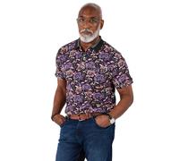 Joe Browns Male Smart Casual Short Sleeve Polo, Regular, Black, UK XXL