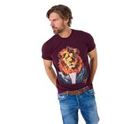 Joe Browns Male Twin Needle Finish Men's Stylish Graphic Tee, Regular, Purple, UK M