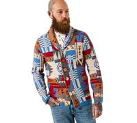 Joe Browns Men's Aztec Patchwork Shawl Neck Cardigan, Regular, Multi, UK XXL