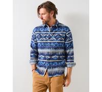 Joe Browns Men's Aztec Pattern Classic Collar Shirt, Blue, S