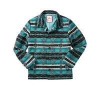 Joe Browns Men's Aztec Print Button Up Jacket Style, Aqua/Grey, XXL