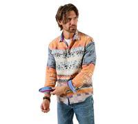 Joe Browns Men's Aztec Print Overshirt, Regular, Orange, UK L