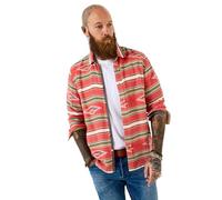 Joe Browns Men's Aztec Stripe Overshirt, Regular, Red, UK M
