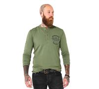 Joe Browns Men's Button Placket Henley Top Shirt, Khaki, XXL