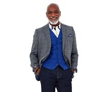 Joe Browns Men's Classic Check Single Breasted Blazer Suit Jacket, Grey, 42R