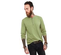Joe Browns Mens Classic Long Sleeve Button Up T-Shirt Henley, Khaki, L UK