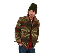 Joe Browns Men's Colourful Aztec Cord Collared Jacket, Green, S