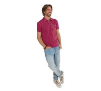 Joe Browns Mens Customised Pique Short Sleeve Polo Shirt, Berry, M UK