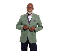 Joe Browns Men's Fashion Single Breasted Heritage Checked Blazer, Green, Regular Fit, 38