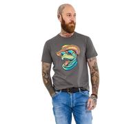 Joe Browns Men's Fashion Statement Gecko Graphic T-Shirt, Regular Fit, Grey, M