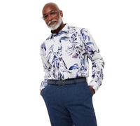 Joe Browns Men's Fashion Winter Floral Print Long Sleeve Shirt, Purple, Regular Fit, XL