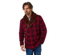 Joe Browns Men's Faux Fur Collar Double Breasted Multi-Coloured Coat, Red, L