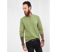Joe Browns Mens Classic Long Sleeve Button Up T-Shirt Henley, Khaki, L UK