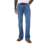 Joe Browns Men's Mid Wash Button Fly Bootcut Jeans, Regular, Blue, UK 36L