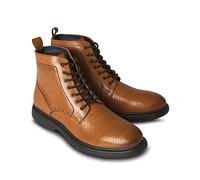 Joe Browns Men's Military Style Leather Boots Ankle, Tan, 12 UK