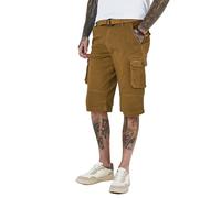 Joe Browns Men's Multi Pocket Belted Cargo Shorts, Camel, 36