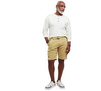 Joe Browns Men's Multi Pocket Knee Length Belted Relaxed Cargo Shorts, Camel, 30W
