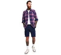 Joe Browns Men's Multi Pocket Knee Length Belted Relaxed Cargo Shorts, Navy, 32W