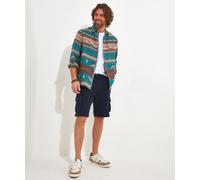 Joe Browns Men's Multi Pocket Knee Length Belted Relaxed Cargo Shorts, Blue, 34 Waist