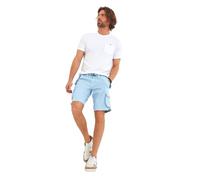 Joe Browns Men's Multi Pocket Knee Length Belted Relaxed Fit Cargo Shorts Casual, Pale Blue, 10 (Size: XS)