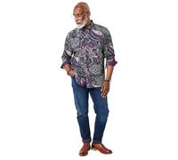 Joe Browns Men's Paisley Print Long Sleeve Shirt, Purple, S