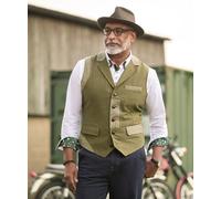 Joe Browns Men's Striped Waistcoat, Olive, 38