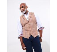 Joe Browns Men's Summer Check Waistcoat, Brown, 40