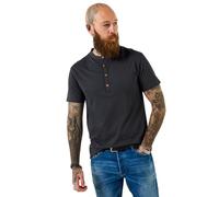 Joe Browns Men's Wooden Button Detail Short Sleeve Henley, Regular, Grey, UK M