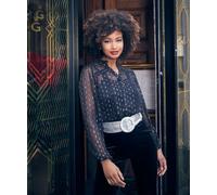 Joe Browns Metallic Soft Leather Retro Glam Waist Belt In Silver Silver L