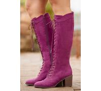 Joe Browns Women's My Own Way Lace Up Knee High Boots, Purple, UK 6