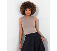 Joe Browns Neutral Ribbed Slim Fit Vest In Light Brown Light Brown S