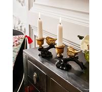 Joe Browns Pair Of Birds On Branch Candlestick Holders In Black Black