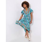 Joe Browns Petite Boho Border Print Maxi Dress In Blue Blue 8