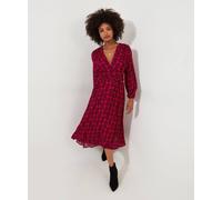 Joe Browns Petite Bold Geometric Print Dress In Dark Pink Dark Pink 8