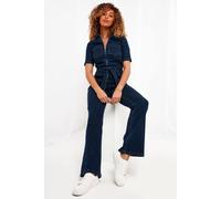 Joe Browns Petite Retro Denim Zip-Front Jumpsuit In Indigo Indigo 18