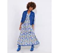 Joe Browns Petite Sequin Embellished Boho Floral Maxi Dress In Blue Blue 10