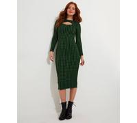 Joe Browns Petite Zip-Front Jacquard Bodycon Dress In Green Green 18