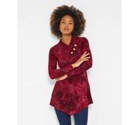 Joe Browns Pleated V-Neck Tunic In Red Red 8