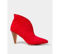 Joe Browns Women's Pointed Toe Microsuede Ankle Boots, Red, 7 UK