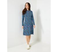 Joe Browns Intelligent Animal Print Jersey Dress - Blue, Blue, Size 18, Women Blue