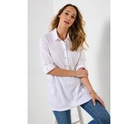 Joe Browns Relaxed Fit Stylish Linen Blend Blouse In White White