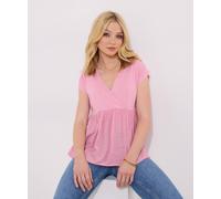 Joe Browns Relaxed Fit V-Neck Top In Pink Pink