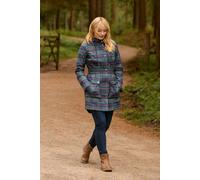 Joe Browns Remarkable Check Waxed Hooded Jacket In Navy Navy