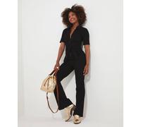 Joe Browns Retro Denim Zip-Front Jumpsuit In Black Black 18