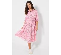 Joe Browns Rose Floral Printed Shirt Dress In Pink Pink