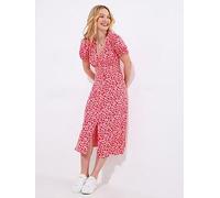 Joe Browns Roses Are Red Floral Printed Midi Dress - Red, Red, Size 8, Women Red